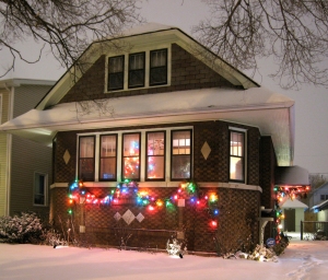 bungalow during winter